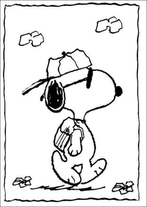 Snoopy Coloring Pages 010