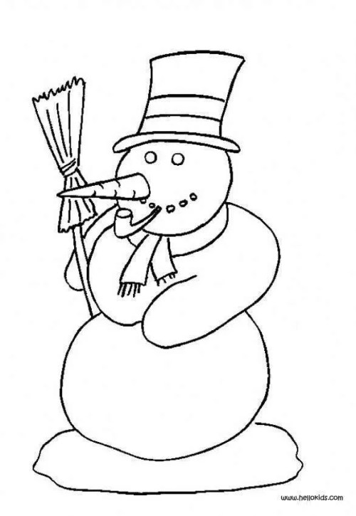 Snowmen Coloring Pages 009
