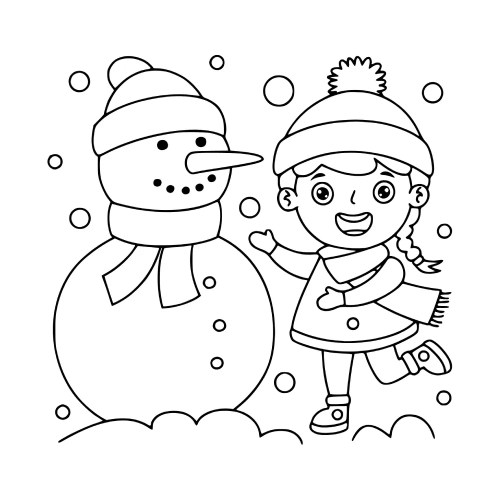 Snowmen Coloring Pages 025