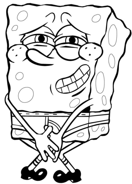 SpongeBob Coloring Pages 002