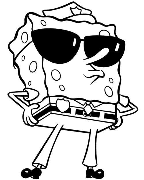 SpongeBob Coloring Pages 036