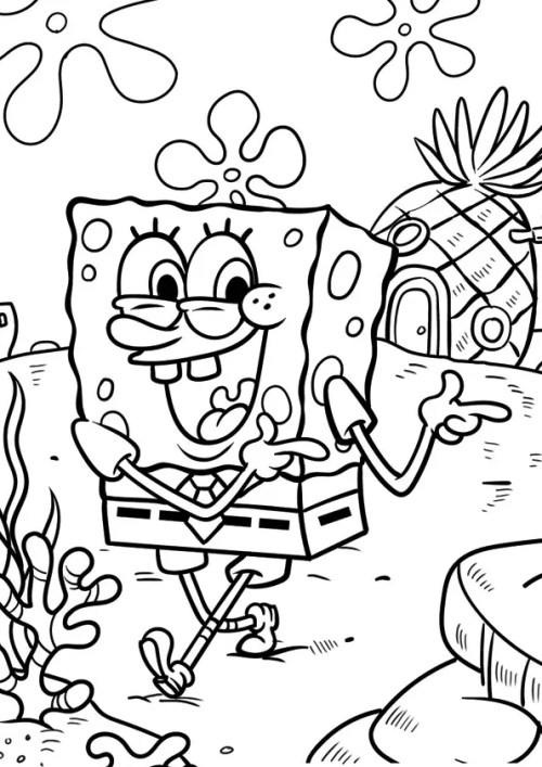 SpongeBob Coloring Pages 045