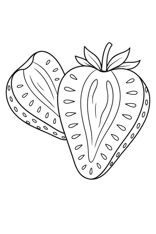 Strawberry Coloring Pages 010