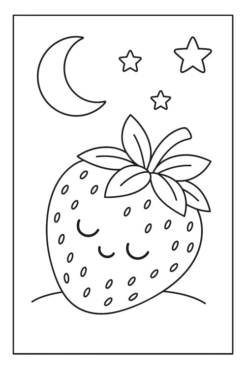 Strawberry Coloring Pages 014