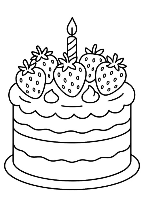 Strawberry Coloring Pages 015