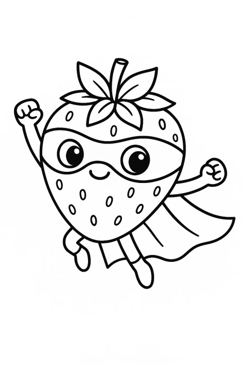 Strawberry Coloring Pages 024