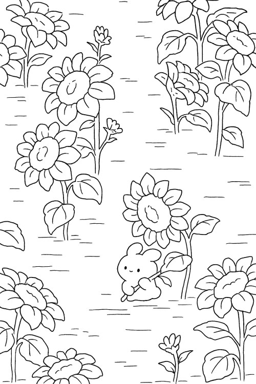 Sunflower Coloring Pages 021