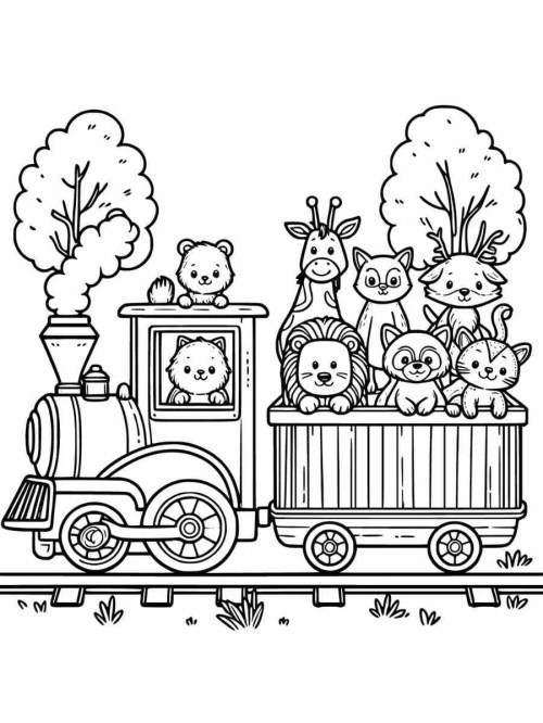 Train Coloring Pages 011