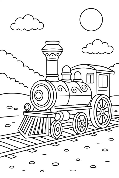 Train Coloring Pages 017