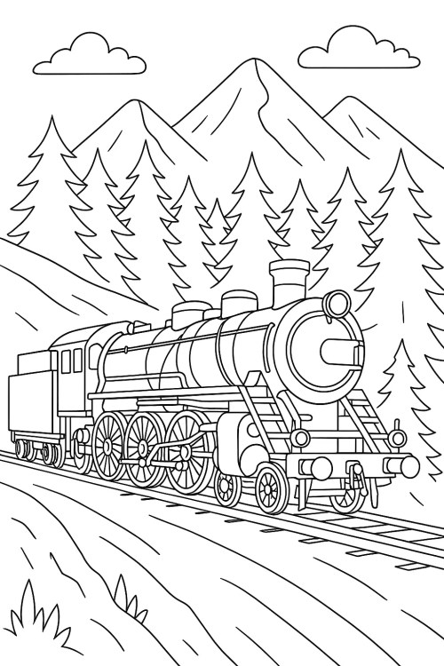 Train Coloring Pages 019