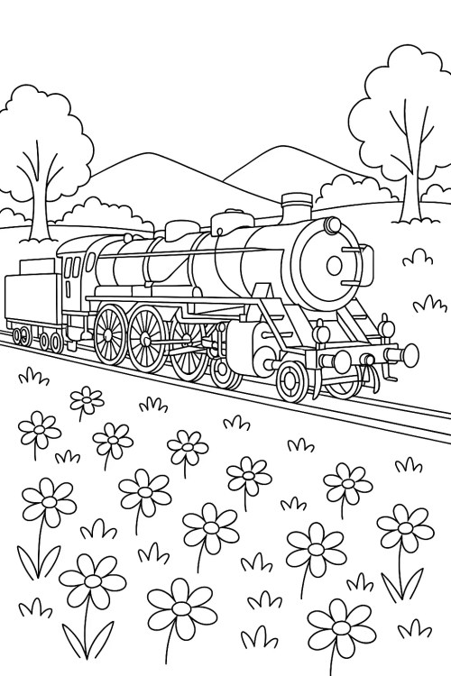 Train Coloring Pages 025