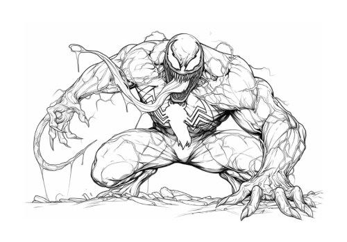 Venom Coloring Pages 010