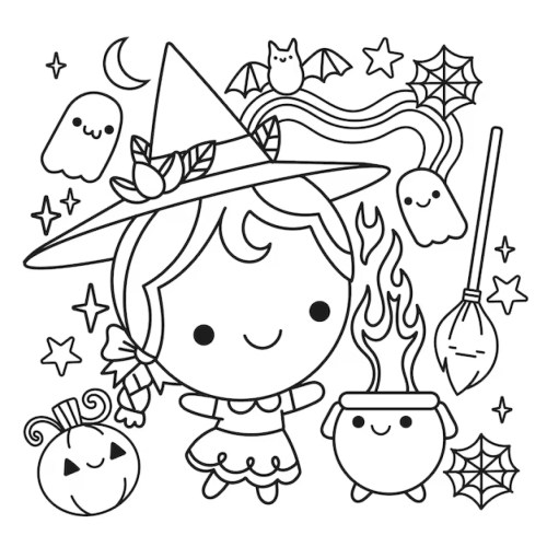 Witch Coloring Pages 013