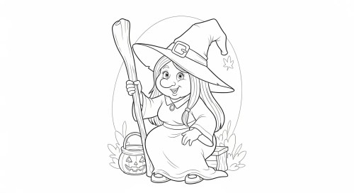 Witch Coloring Pages 028