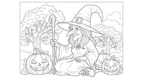 Witch Coloring Pages 029