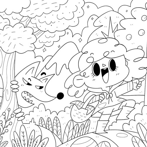 Wolf Coloring Pages – 016