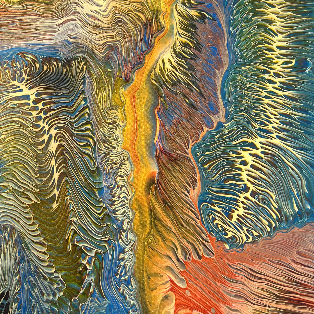 Golden Ocean Reflection Riptide Prints - Gradient Wallpaper Collection - 8K Quality