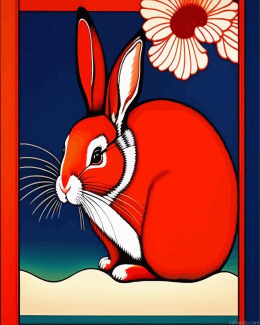 Red Rabbit Paint By Number Kit