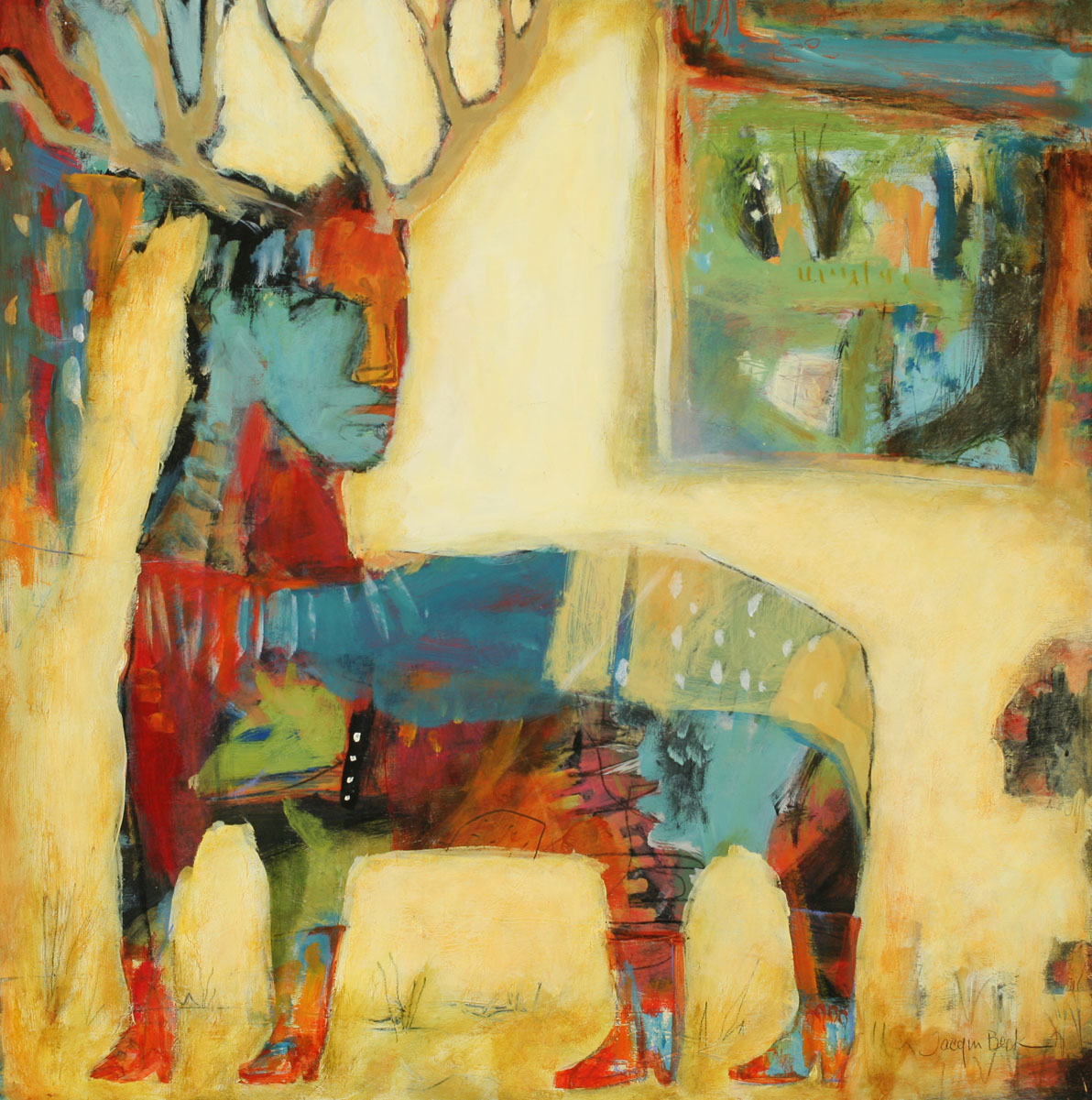 Jacqui Beck | Home on the Range | Mixed Media | 24" x 24"