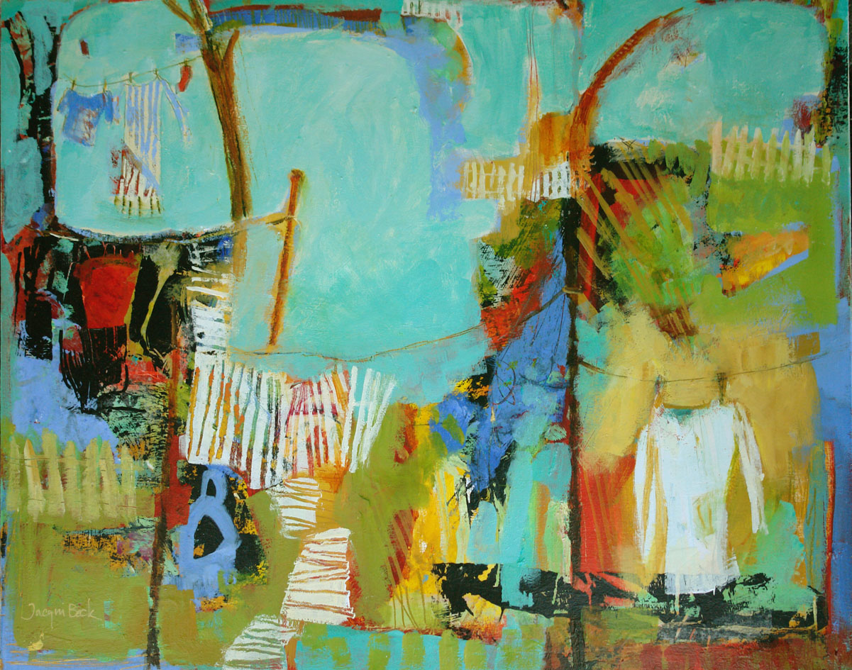 Jacqui Beck | Out to Dry | Mixed Media | 19" x 24"