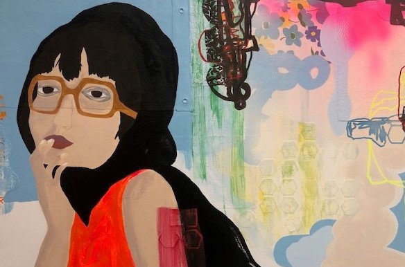 Kate Harkins | Inside Out | Mixed media on canvas | 36"x 24"