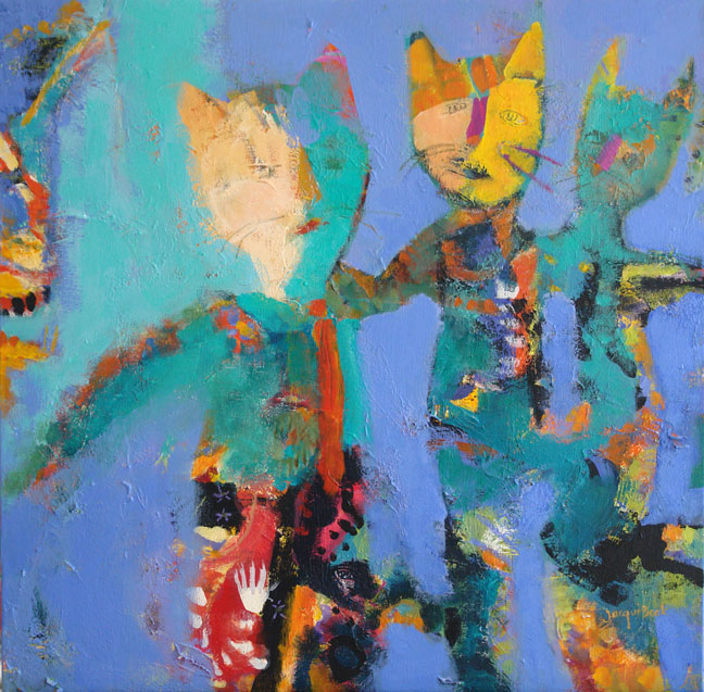 4. Jacqui Beck | All for One | Mixed Media on panel | 20x20 | Min Bid $150