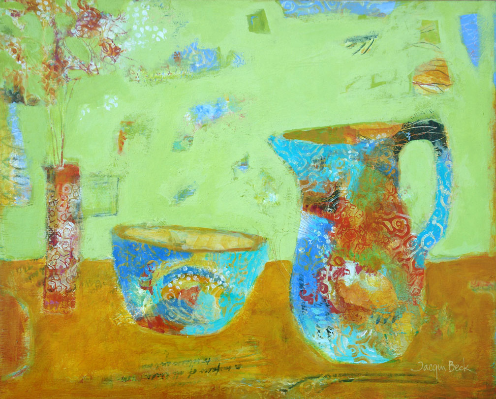 2. Jacqui Beck | For Breakfast | Mixed Media on panel | 16x20 | Min Bid $175
