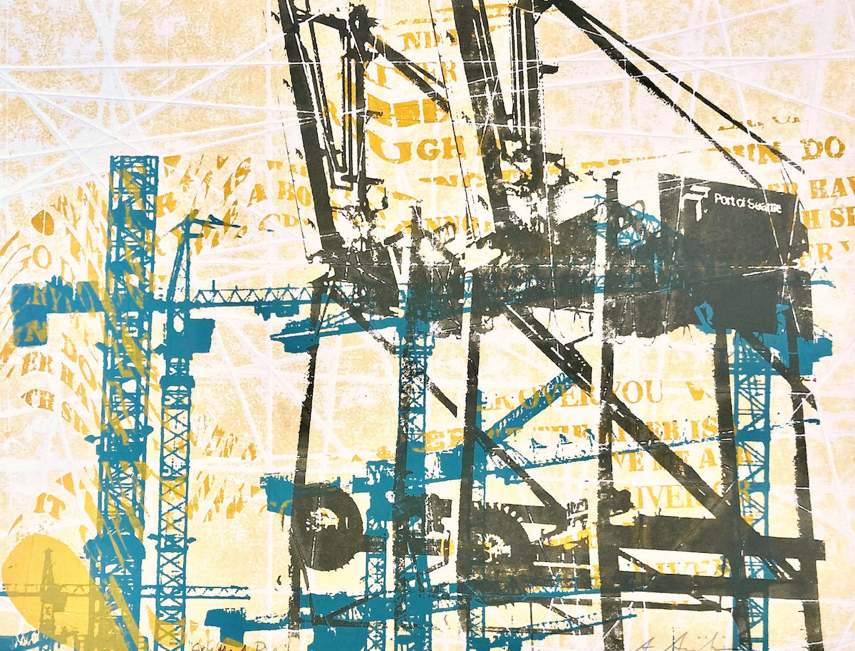 42. Abbie Birmingham | Cry Me a River |  Screenprint/Monoprint | 22x18 | Min bid $275