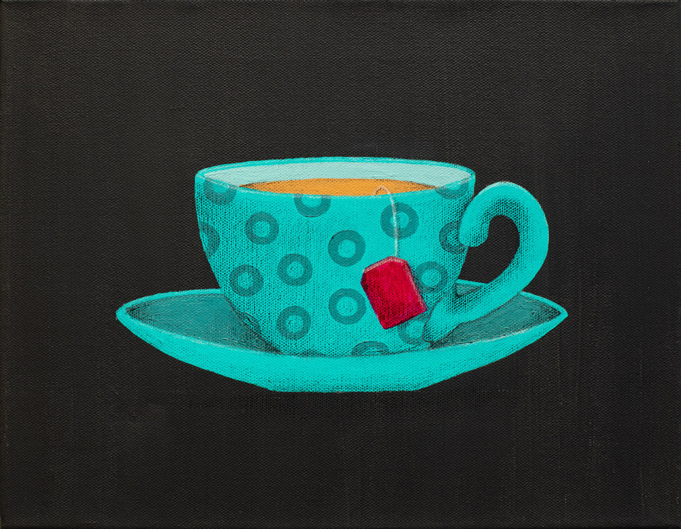 25. Kari Eden | Tea Cup | Acrylic on canvas | 13x11 | $90