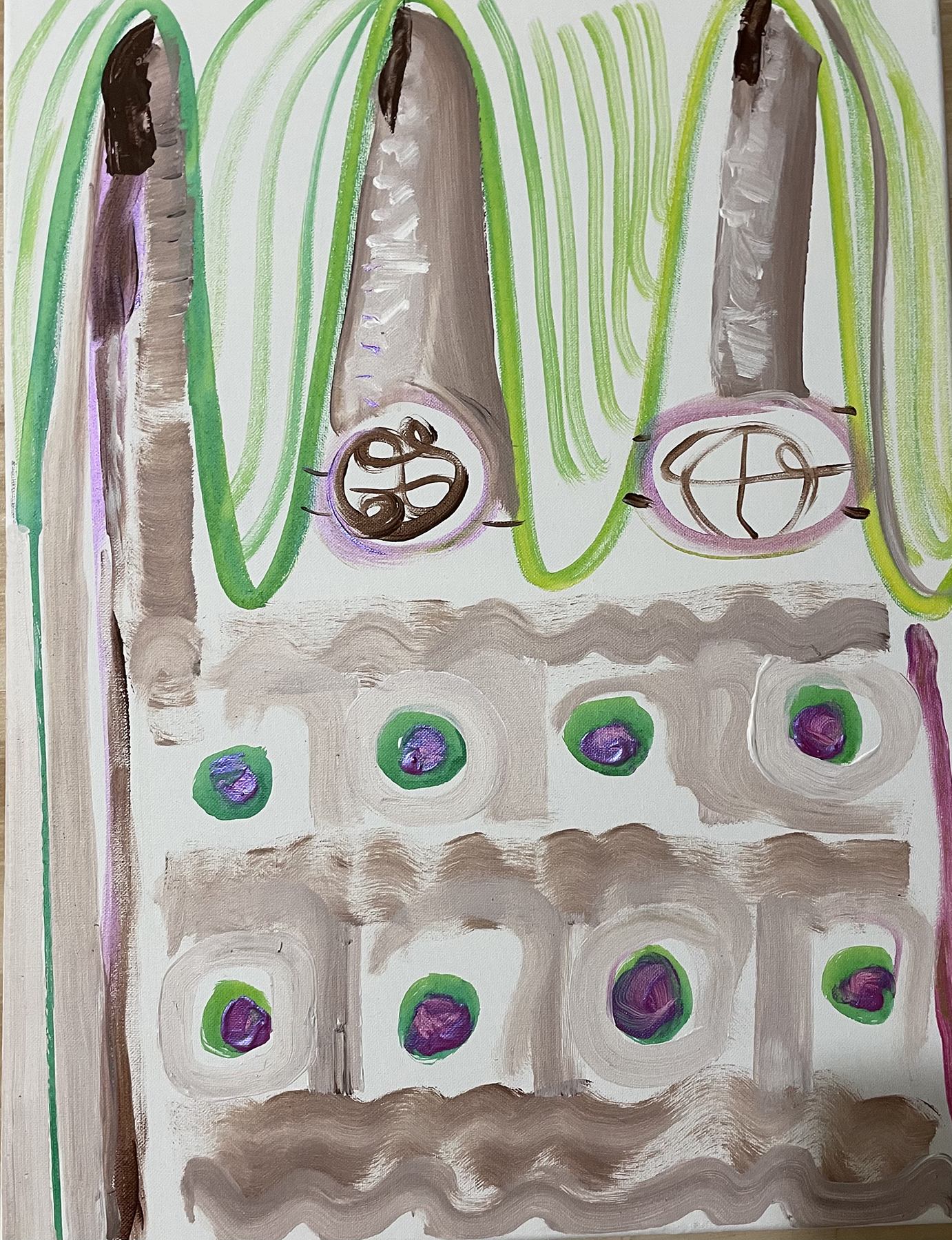 36. Saundra Fleming | Hand | Acrylic on canvas | 16x20 | Min bid $75