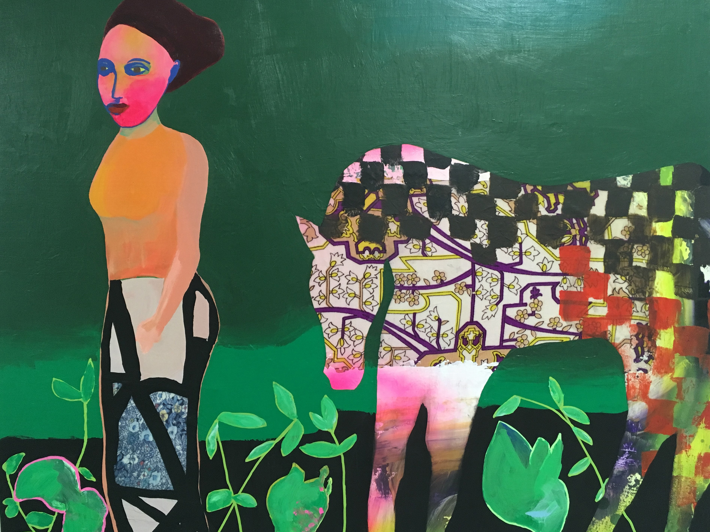 41. Kate Harkins | Persistent Dream | Mixed media on canvas | 24x30 | Min bid $100