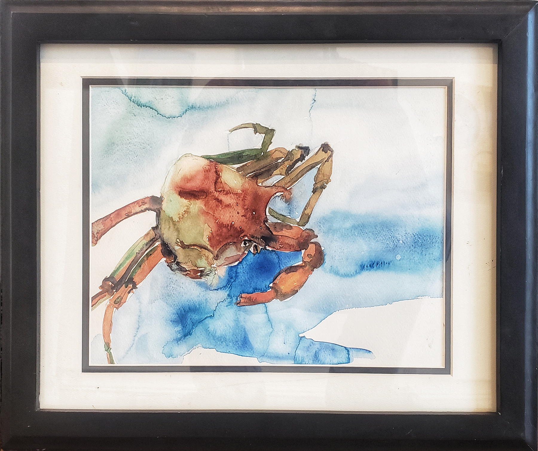 66. Annie Moorehouse | Crab | Watercolor | 13x15 | Min bid $125