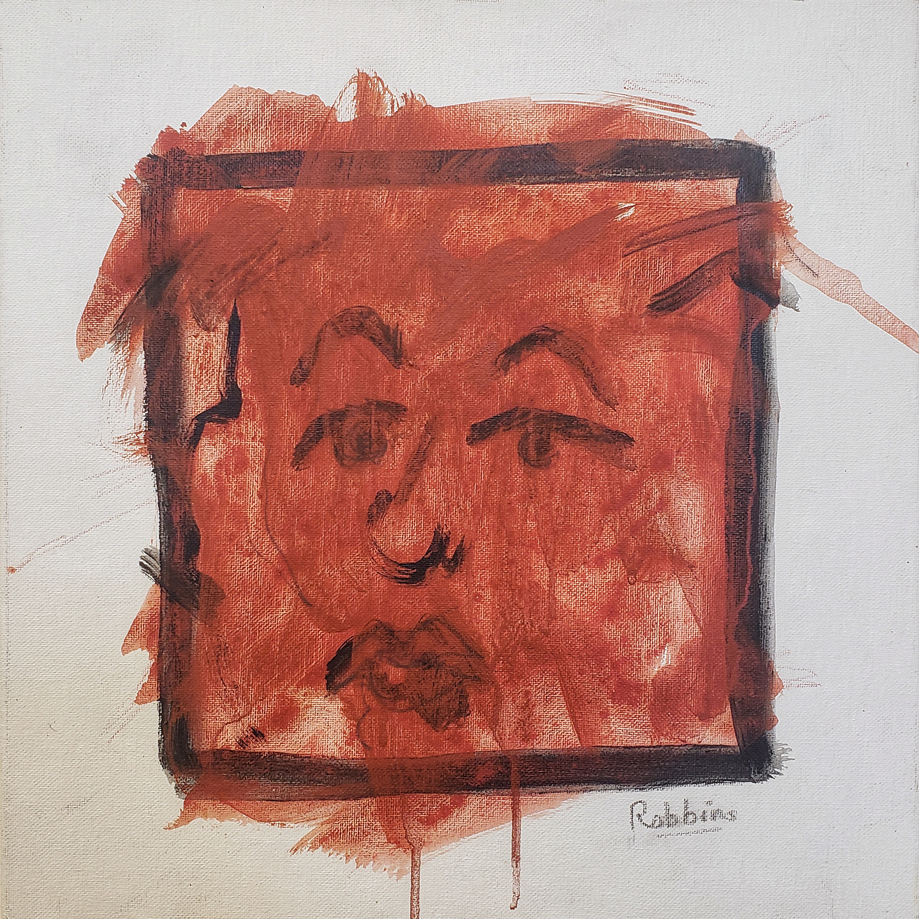54. Joan Robbins | Face | Acrylic | 14x14 | Min bid $60