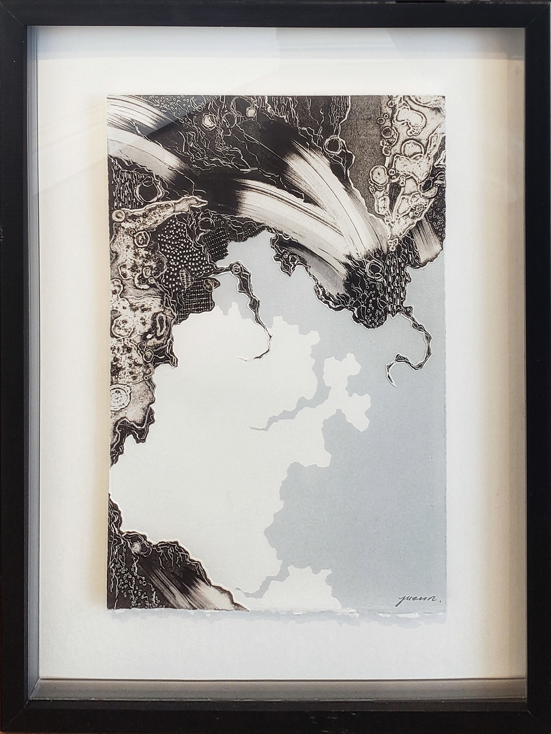 40. Jueun Shin | Underwater 1-2 | Monotype, collagraph | 10x14 | Min bid $160