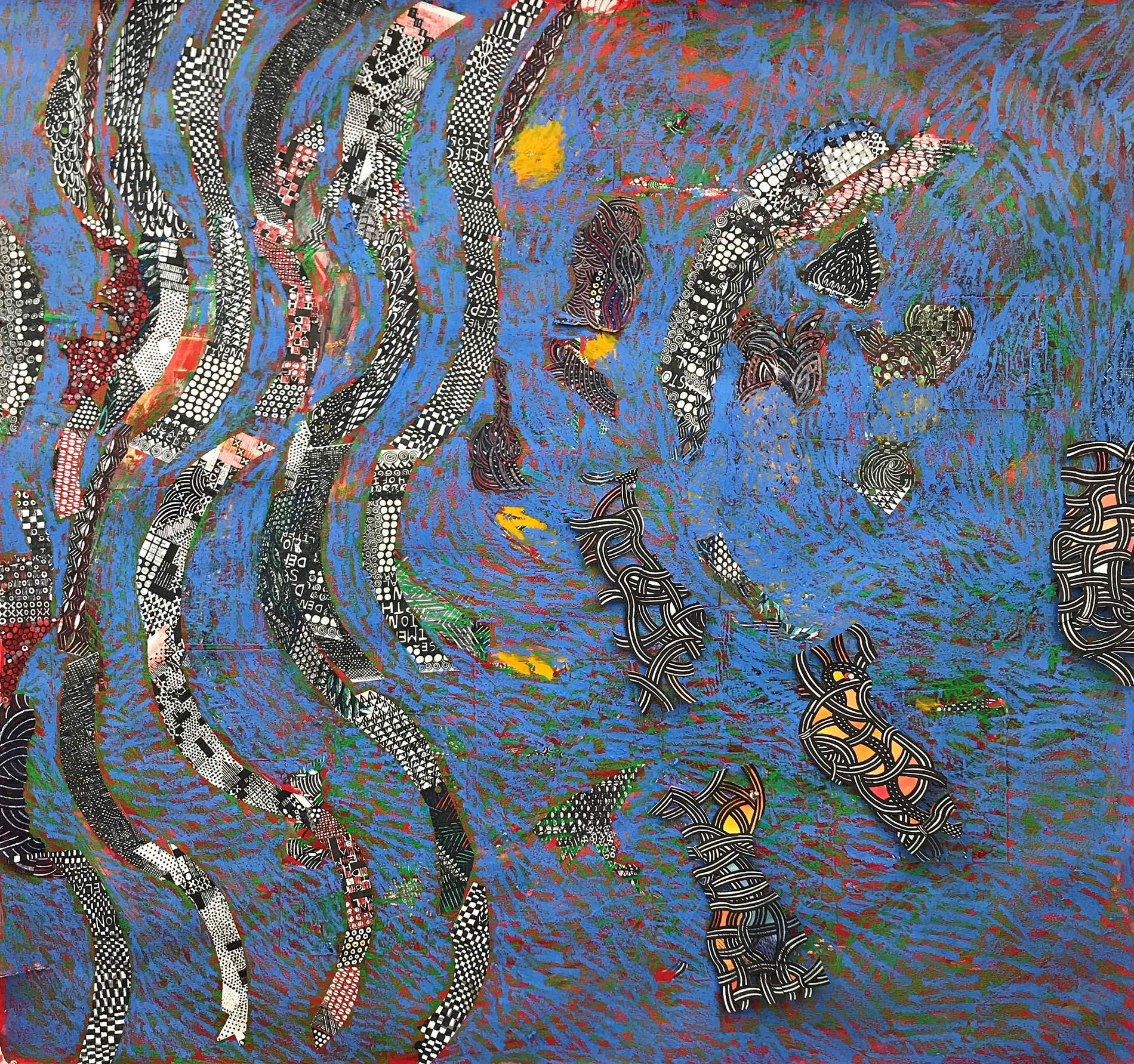 Joan Stuart Ross | Cryptic 1 | Painting | 50" x 53"