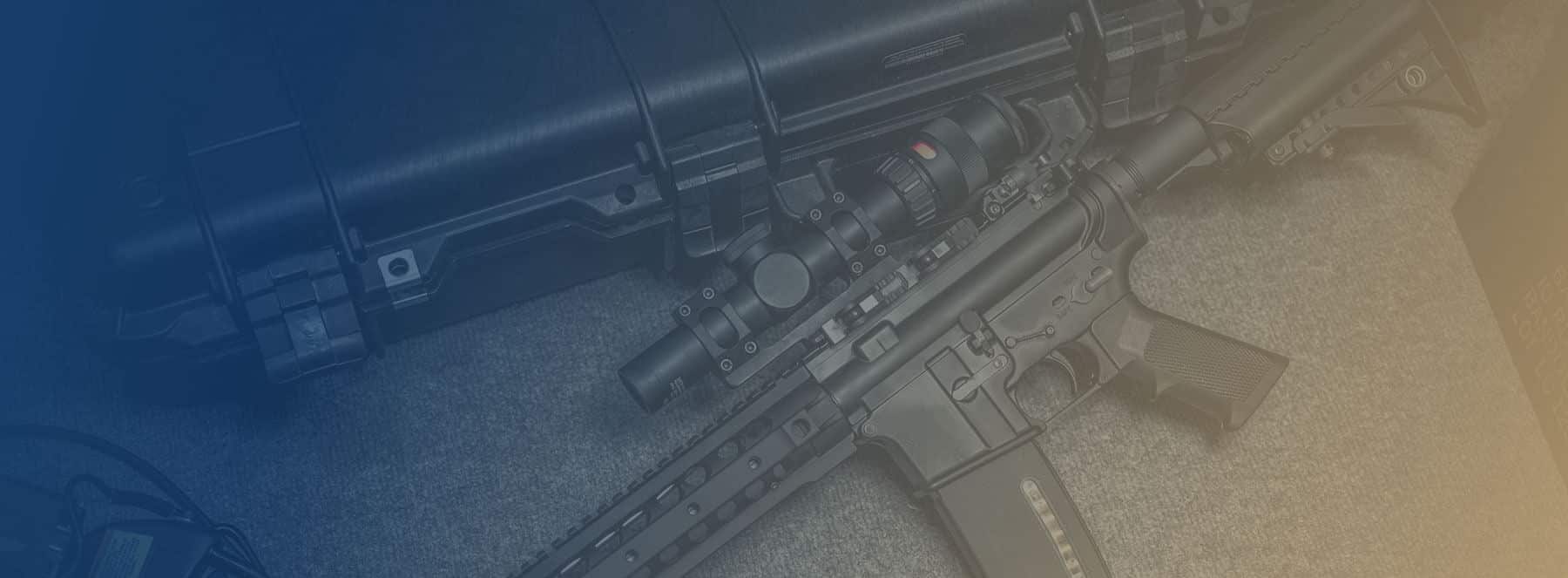 large gun with scope