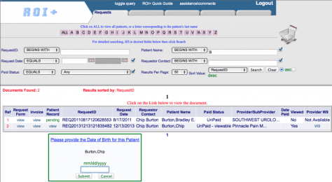 CIS ROI+ ROI PLUS Screen shot