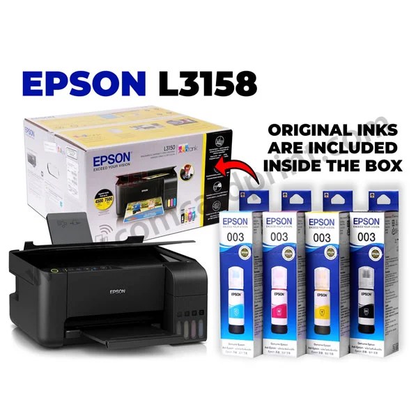Epson L3158 Ink Jet Printer Wi-Fi 