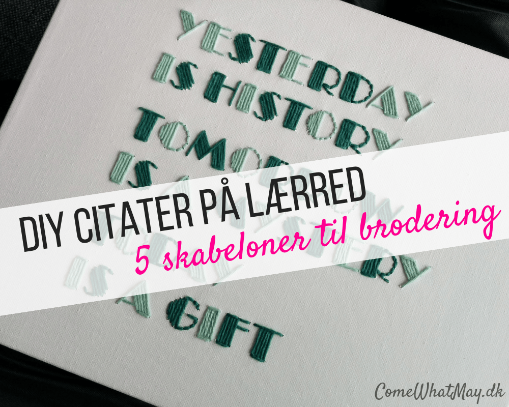 Broder citater på lærreder | modtag 5 skabeloner | Broderi bogstaver