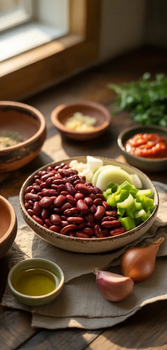 Ingredients photo for Simple Red Beans And Rice Recipe