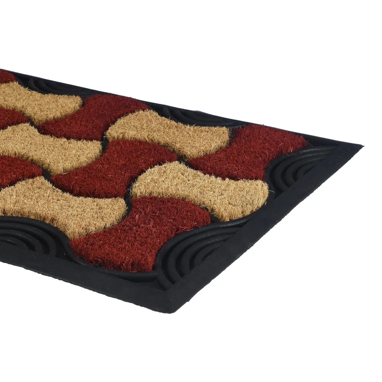 bowknot coir and rubber mat