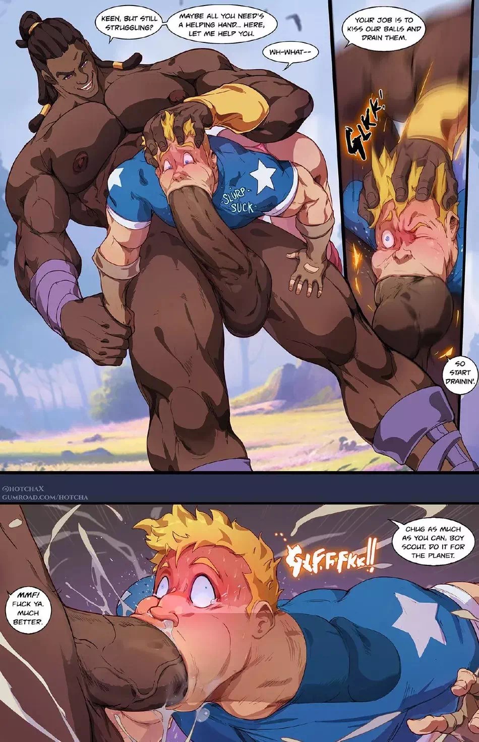 Yaoi porn comics Avengers – Captain America Visits Planet BBC » Page 2