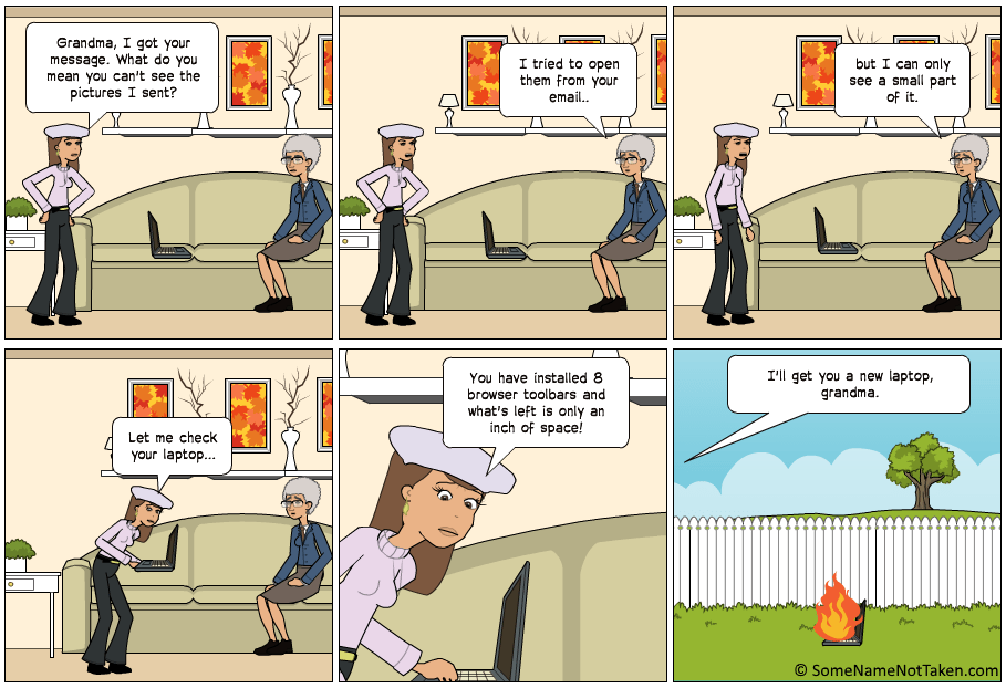 Grandma can't see her pictures