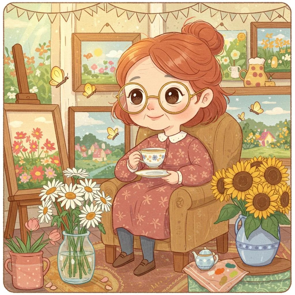 15+ Old Lady Illustrations of Funny Everyday Situations