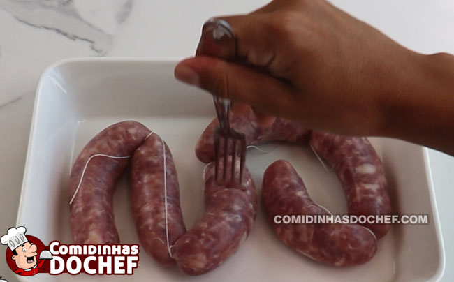Linguiça Assada Simples - Passo 6