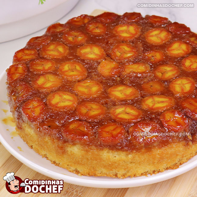 Bolo de Banana Invertido