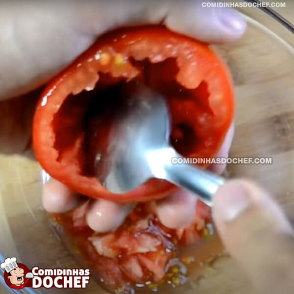 Tomate Recheado Assado - Passo 2