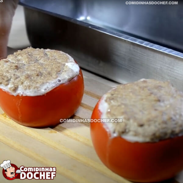 Tomate Recheado Assado - Passo 7