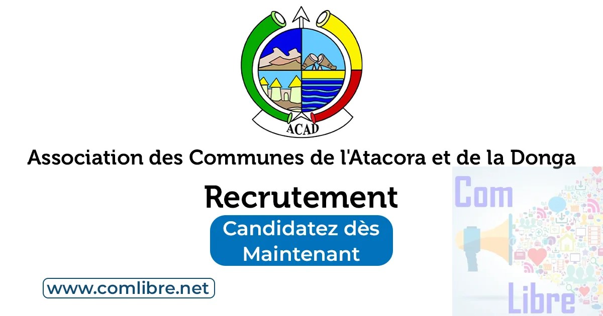 L&rsquo;Association des Communes de l&rsquo;Atacora et de la Donga (ACAD) recrute 30 jeunes artisans pour une formation gratuite