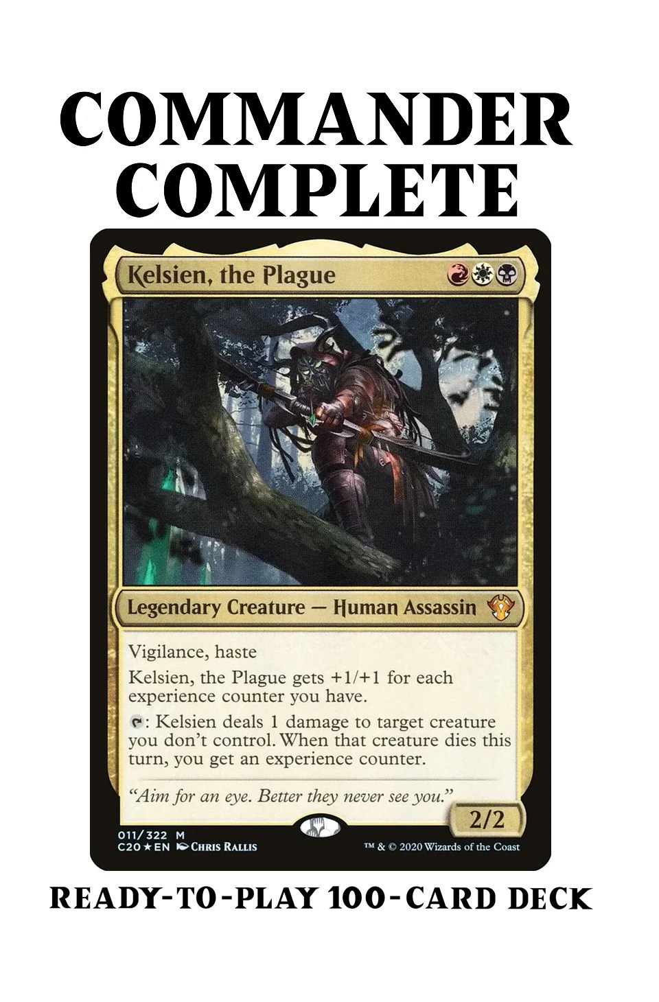 Kelsien The Plague Deathtouch Ping Magic Mtg Commander Deck